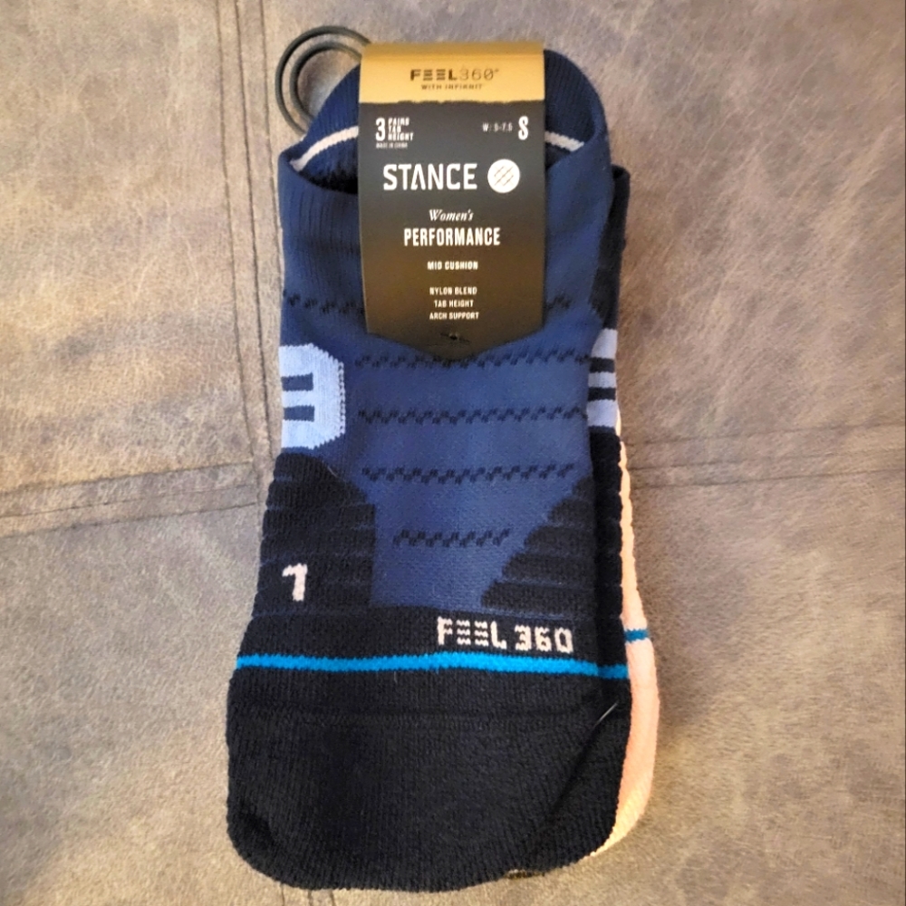 NWT STANCE 3 PACK WOMENS SMALL 5- 7.5 ankle socks
